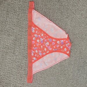 NWOT Small Pink Bikini Cotton Coral Floral Panty